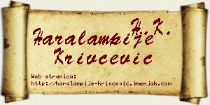 Haralampije Krivčević vizit kartica
